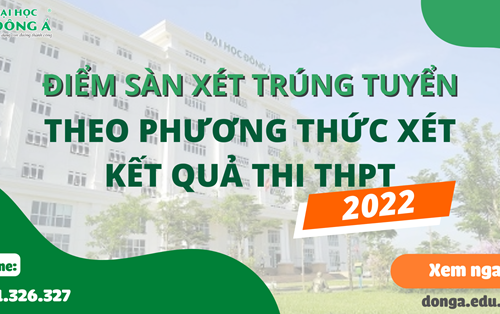 Điểm sàn xét trúng tuyển đại học chính quy đợt 1 năm 2022 theo phương thức xét kết quả kỳ thi tốt nghiệp THPT